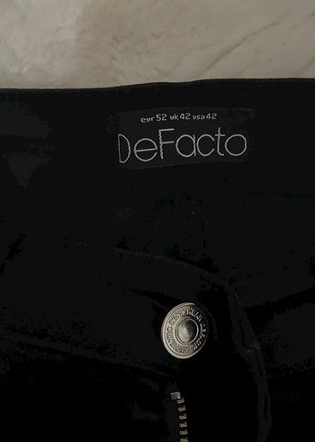 Defacto Kadın Siyah Regular Fit Midi Kot Pantolon