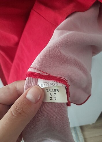 m Beden kırmızı Renk ZARA KAYIK YAKA KETEN PAMUK ELBİSE