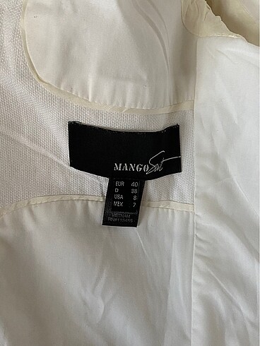 40 Beden beyaz Renk Mango ceket