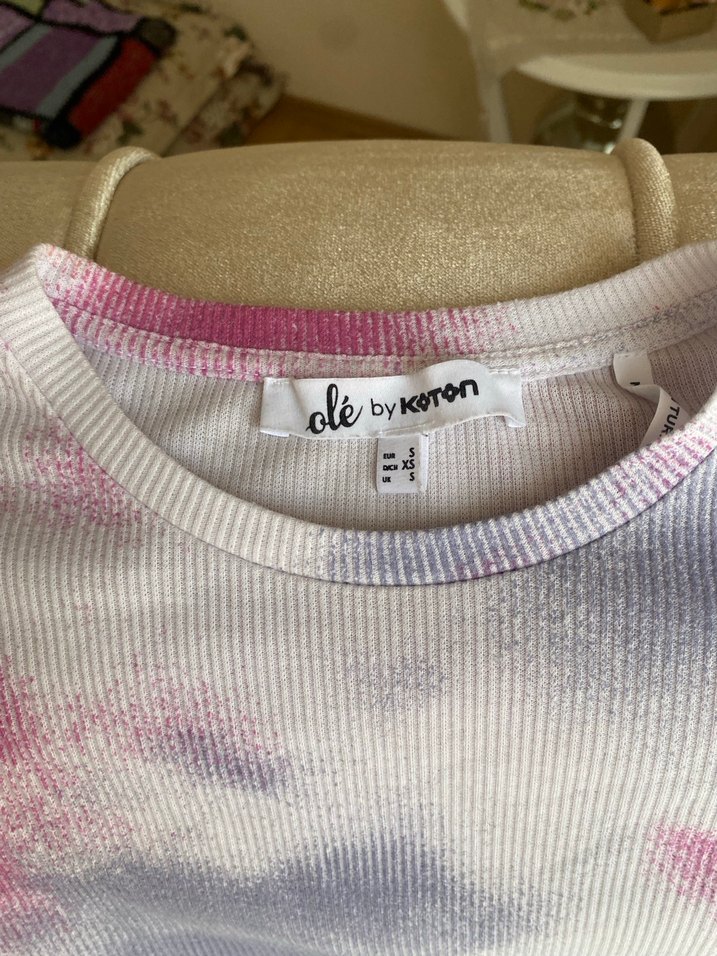 Kızlar İçin Pastel Renkli Tie-Dye Tişört - Görsel 3