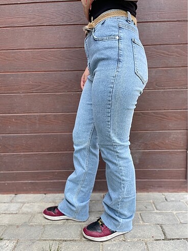 Zara ZARA GENİŞ PAÇA KOT PANTOLON