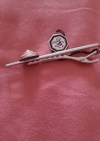 Parlak Altın Modern Klasik Kol Düğme ve kravat klipsi seti - Görsel 7