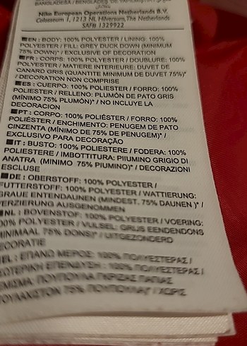 Lacivert-Kırmızı Kapüşonlu Kaztüyü dolgulu Nike Erkek Çocuk Mont - Görsel 6