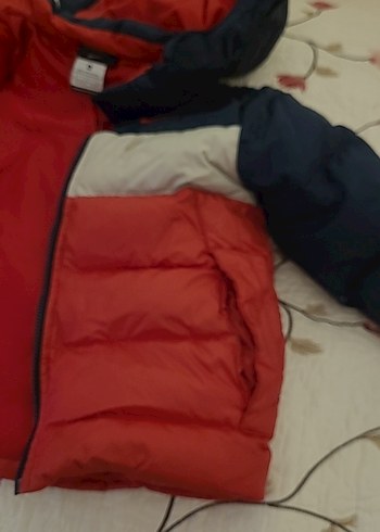 Superman logolu Mavi Kırmızı Kapüşonlu Erkek Çocuk Kayak Montu - Görsel 12