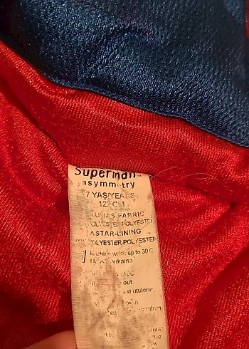 Superman logolu Mavi Kırmızı Kapüşonlu Erkek Çocuk Kayak Montu - Görsel 5