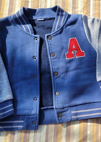 Düğmeli Mavi Erkek Çocuk Ceket - Görsel 3