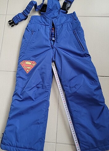 Superman logolu mavi 6-7 yaş çocuk kayak tulumu 