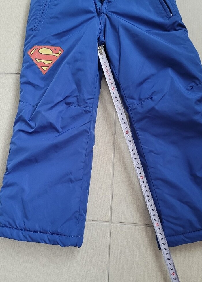 Superman logolu mavi  6-7 yaş çocuk kayak tulumu - Görsel 4