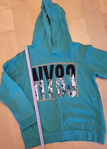 9-10 yaş Koton Kids Yeşil Kapüşonlu Sweatshirt 