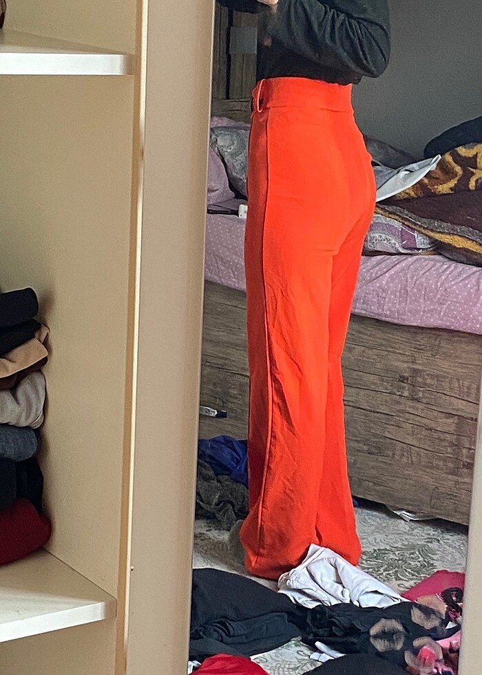 Nar Çiçeği Kumaş pantolon - Görsel 2