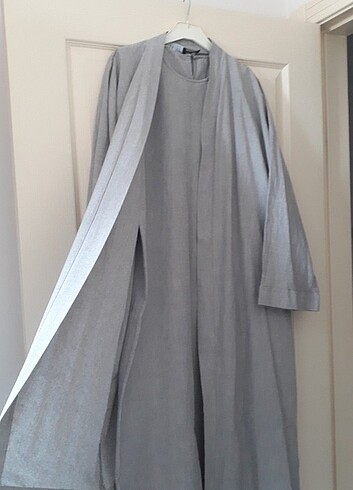 Keten kimono keten abaya takım 