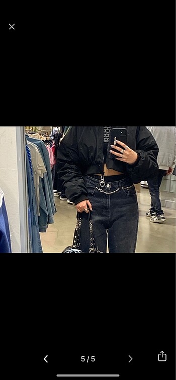 m Beden siyah Renk crop bomber