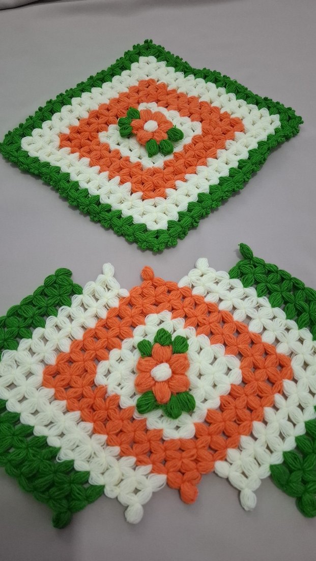 Renkli Örgü Banyo Lifi Seti - Görsel 2