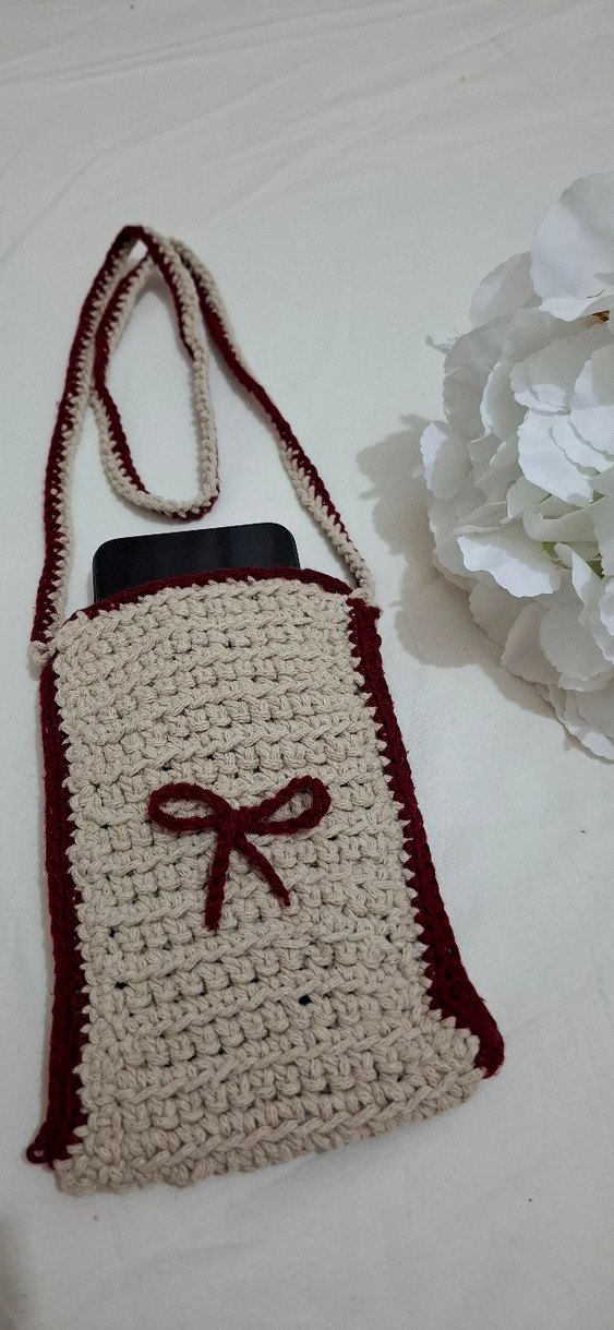 Nakışlı Dantel Detaylı Örgü Kadın Çapraz Çanta - Görsel 2