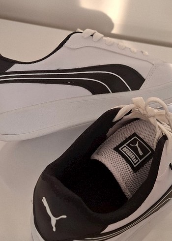 Gri Siyah Çizgili Beyaz Spor Ayakkabı - Görsel 2