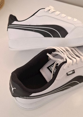 Gri Siyah Çizgili Beyaz Spor Ayakkabı - Görsel 4