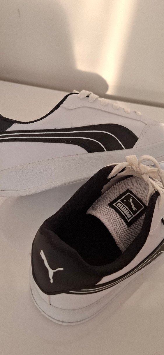 Gri Siyah Çizgili Beyaz Spor Ayakkabı - Görsel 2