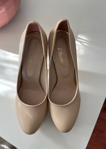 Bej ten rengi platform topuklu 39 - Görsel 2