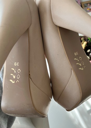 Bej ten rengi platform topuklu 39 - Görsel 5