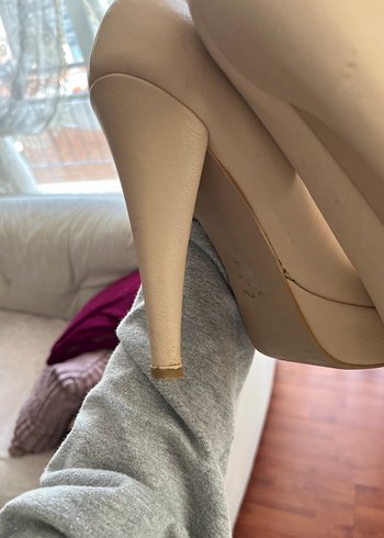 Bej ten rengi platform topuklu 39 - Görsel 6