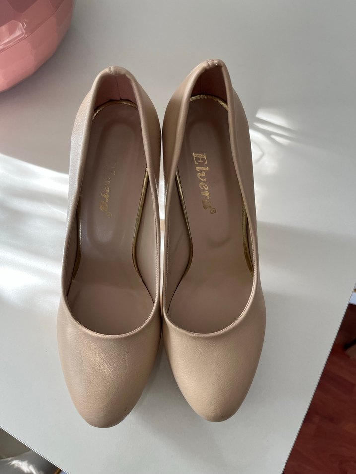 Bej ten rengi platform topuklu 39 - Görsel 2