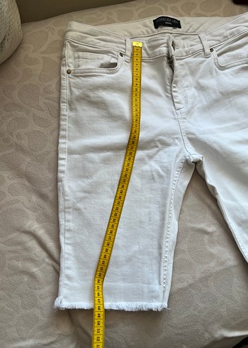 Kadın Beyaz forever new denim şort kot uzu - Görsel 3