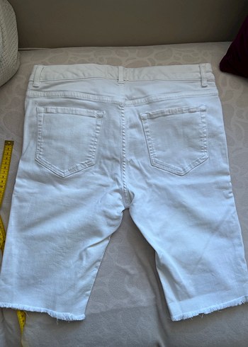 Kadın Beyaz forever new denim şort kot uzu - Görsel 5