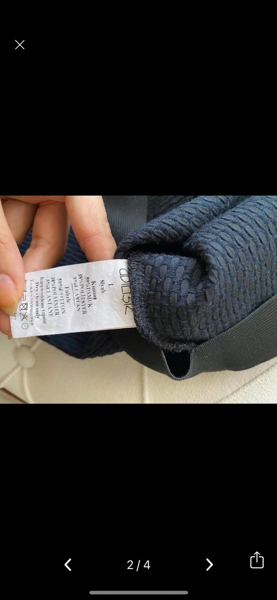 Lacivert  Midi Kalem Etek adil ışık l beden fermuarlı - Görsel 2