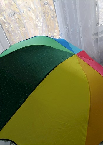 gökkuşağı puantiyeli şemsiye - Görsel 6