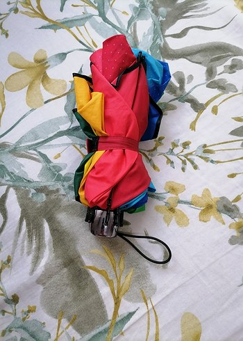 gökkuşağı puantiyeli şemsiye - Görsel 14