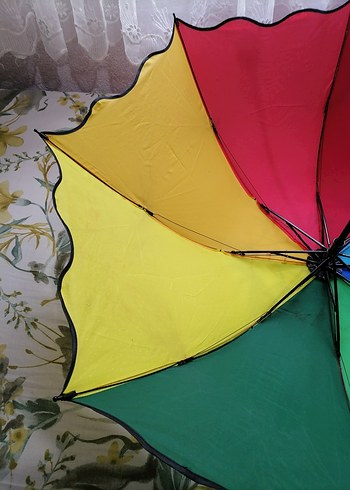 gökkuşağı puantiyeli şemsiye - Görsel 12