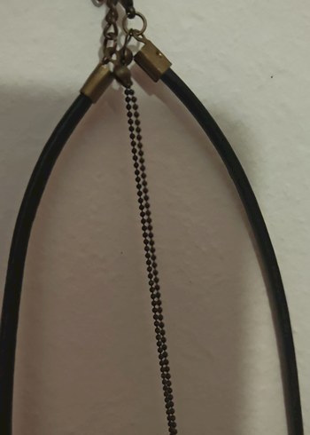 Turkuaz Etnik Desenli Zincir Detaylı Bohem Kolye - Görsel 4