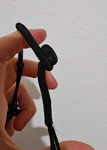 siyah taş boncuk siyah kolye - Görsel 3