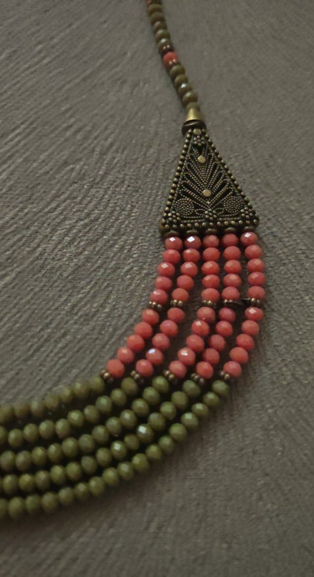 Uzun Çok Renkli Boncuklu Bohem Kadın Kolye - Görsel 4