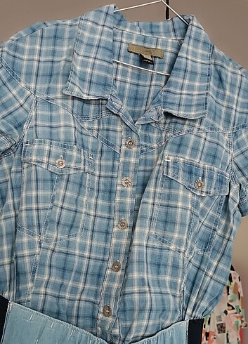 xl Beden mavi Renk Mango jean elbise