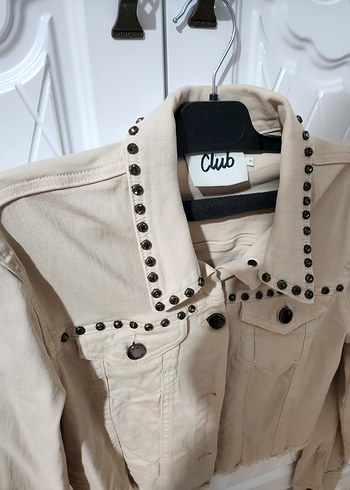 Bej Kadın Süet Düğmeli Ceket - Görsel 2