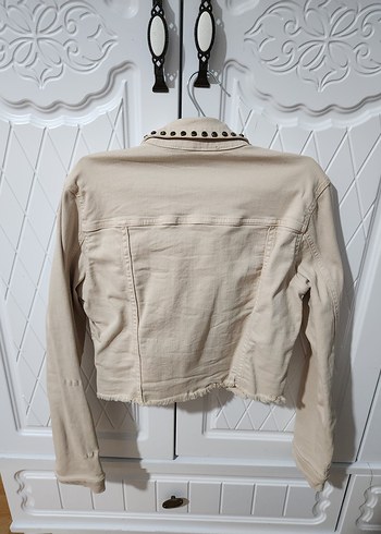 Bej Kadın Süet Düğmeli Ceket - Görsel 3