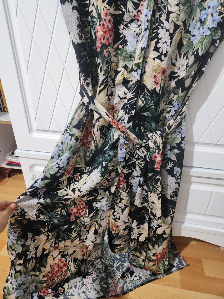 Zara Bohem Çok Renkli Uzun Elbise - Görsel 4