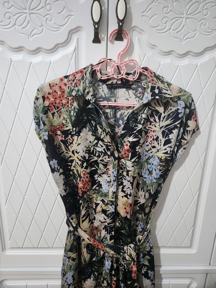 Zara Bohem Çok Renkli Uzun Elbise - Görsel 2