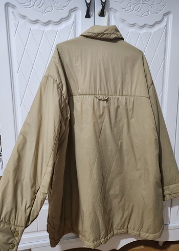 Zara Bej Düğmeli Midi Kadın Ceket - Görsel 3