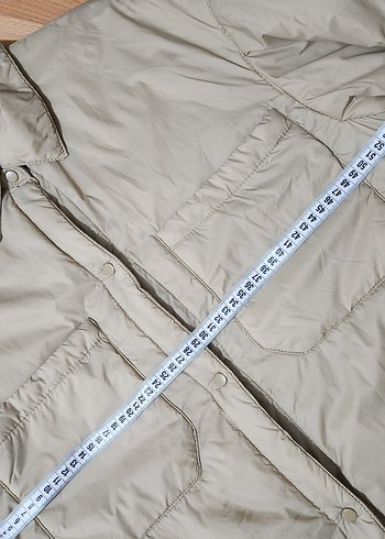 Zara Bej Düğmeli Midi Kadın Ceket - Görsel 6