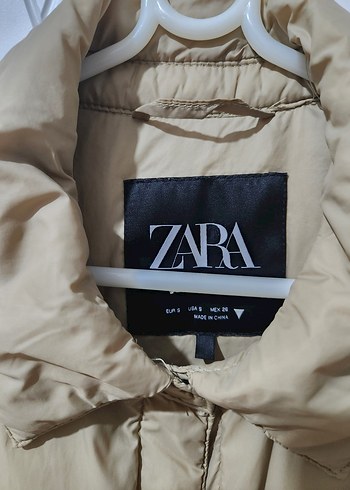 Zara Bej Düğmeli Midi Kadın Ceket - Görsel 4