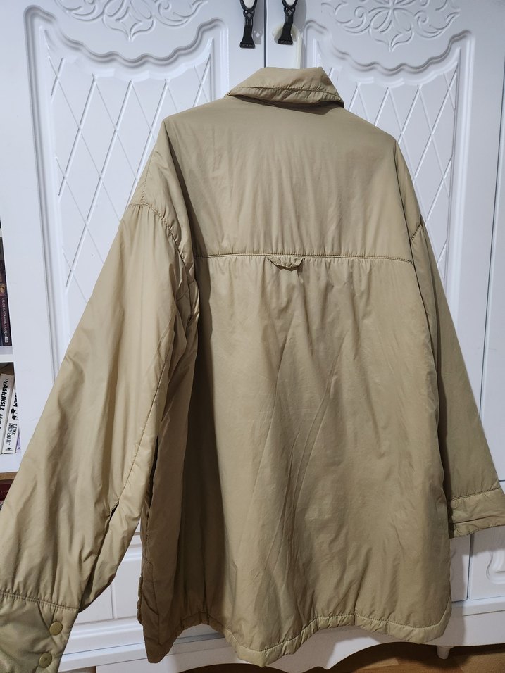 Zara Bej Düğmeli Midi Kadın Ceket - Görsel 3