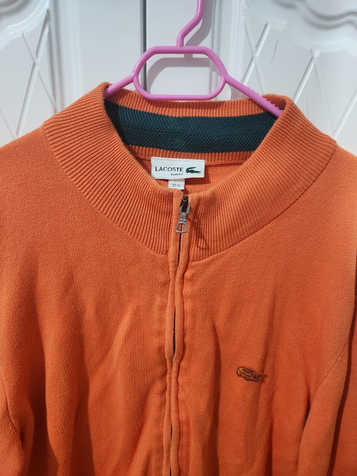 Lacoste turuncu Fermuarlı hırka - Görsel 2