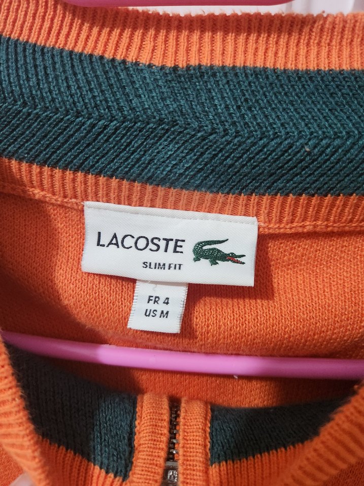 Lacoste turuncu Fermuarlı hırka - Görsel 3