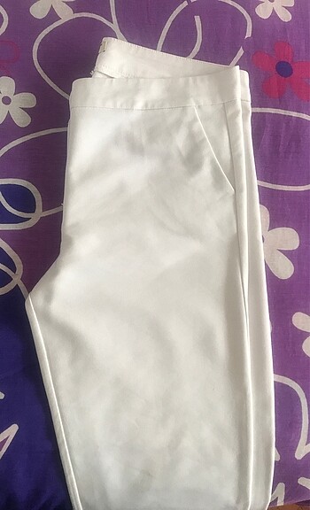 l Beden beyaz Renk Koton pantolon