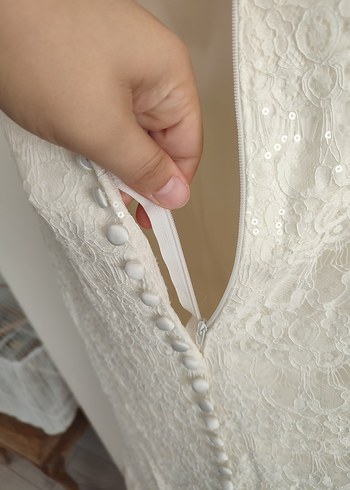 Oleg Cassini Balık Kesim Gelinlik - Görsel 8