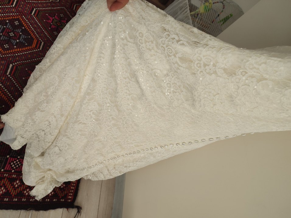 Oleg Cassini Balık Kesim Gelinlik - Görsel 5