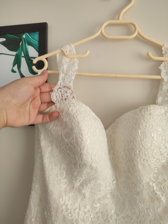 Oleg Cassini Balık Kesim Gelinlik - Görsel 4