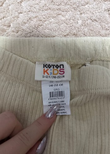 Bej çocuk ispanyol paça tayt - Görsel 3